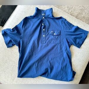 Navy Criquet polo (Texas flag logo included)- size L